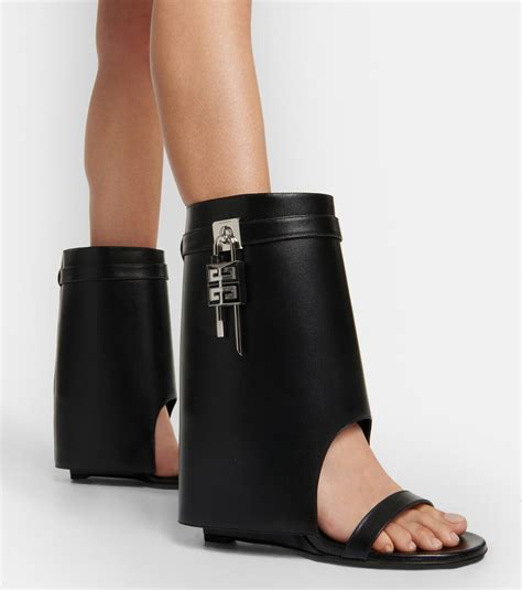 givenchy leather shark-lock sandal|Givenchy Neiman Marcus Women Accessories.